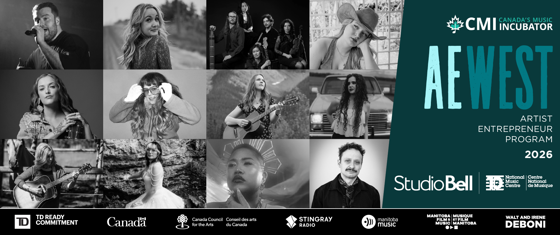Canada’s Music Incubator and National Music Centre Announce 12 Artists for 10th Anniversary of Artist Entrepreneur West