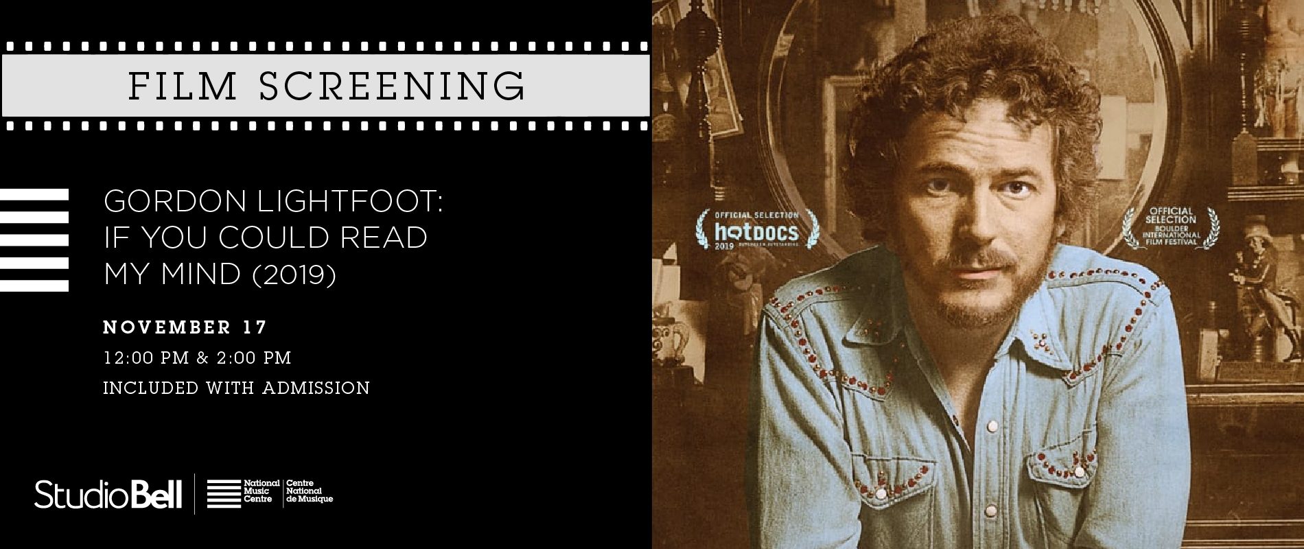 Film Screening — Gordon Lightfoot: If You Could Read My Mind (2019)